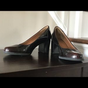 Clark’s burgundy loafers